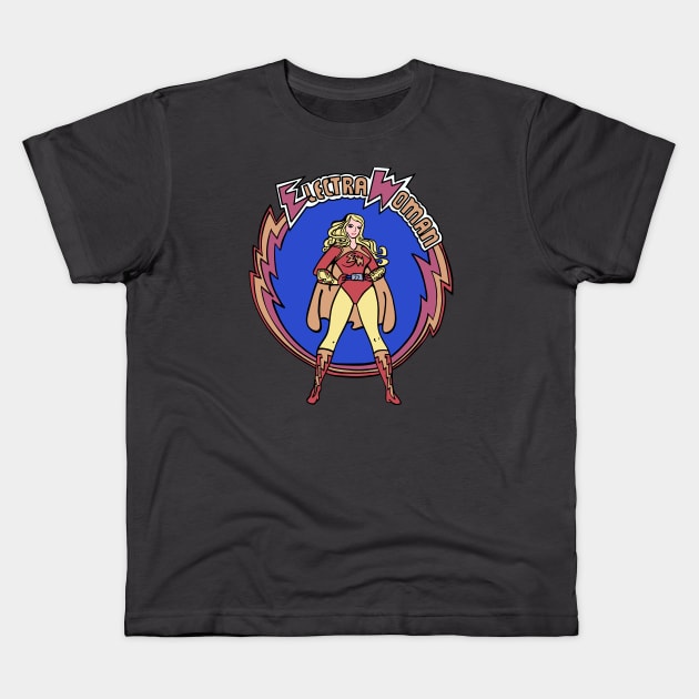 Electra Woman Kids T-Shirt by DustinCropsBoy